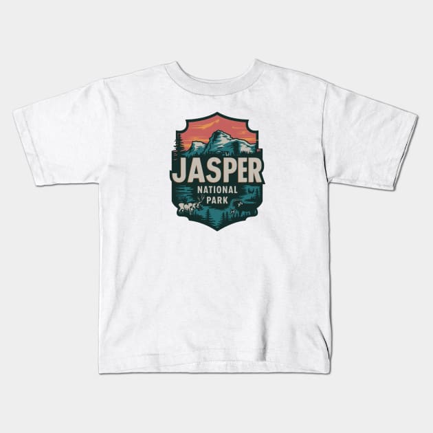 Jasper National Park Elegance Kids T-Shirt by Perspektiva